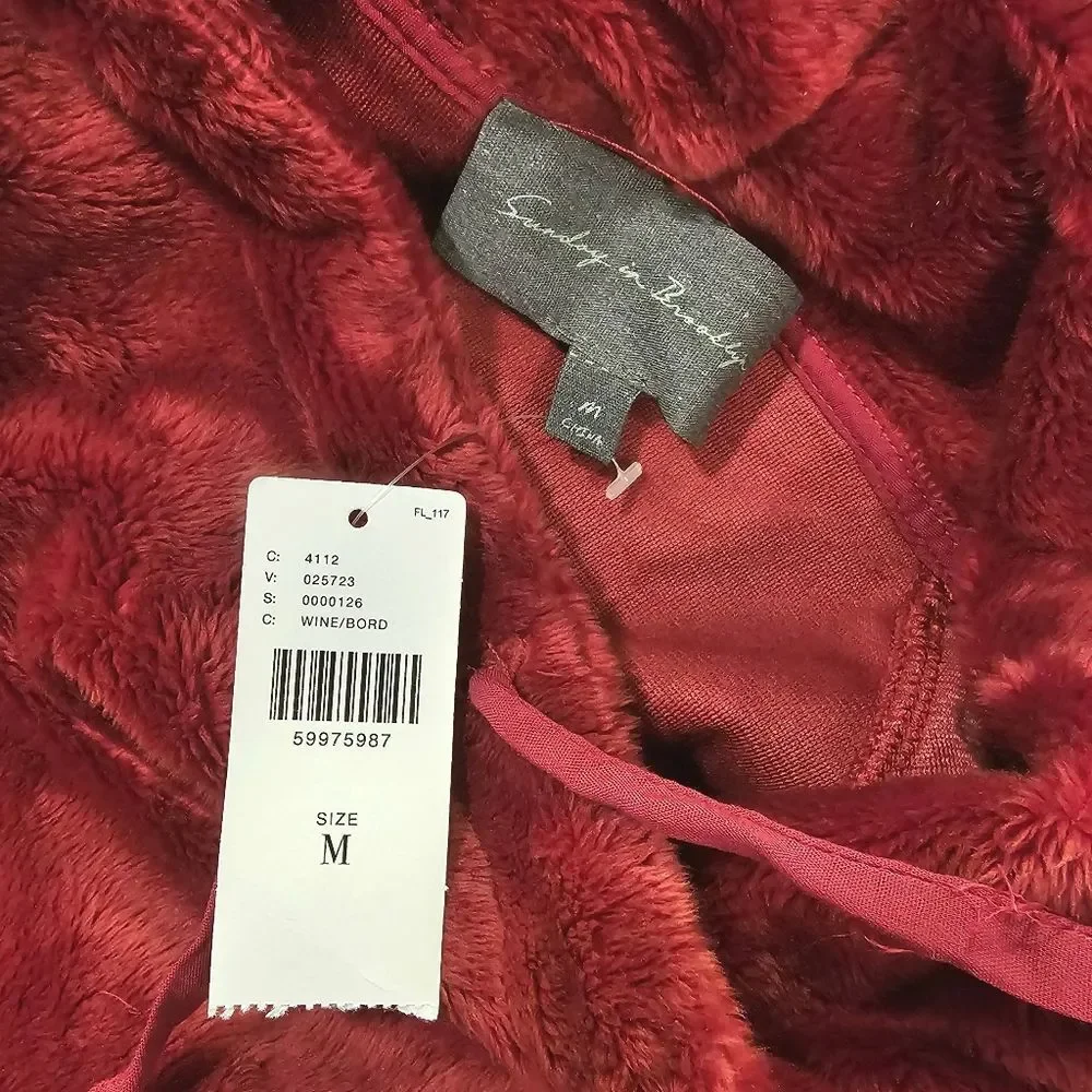 NWT Anthropologie Mairead Mock Neck Furry Velour Pullover Size M